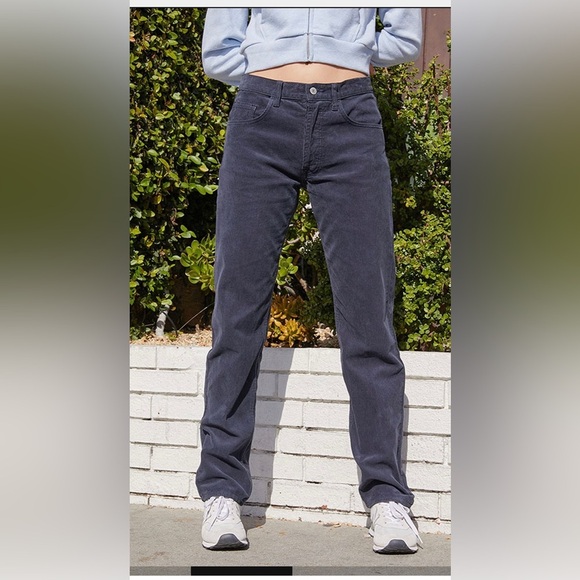 NWT John Galt Navy Corduroy Straight Leg Pants MEDIUM - Picture 1 of 6